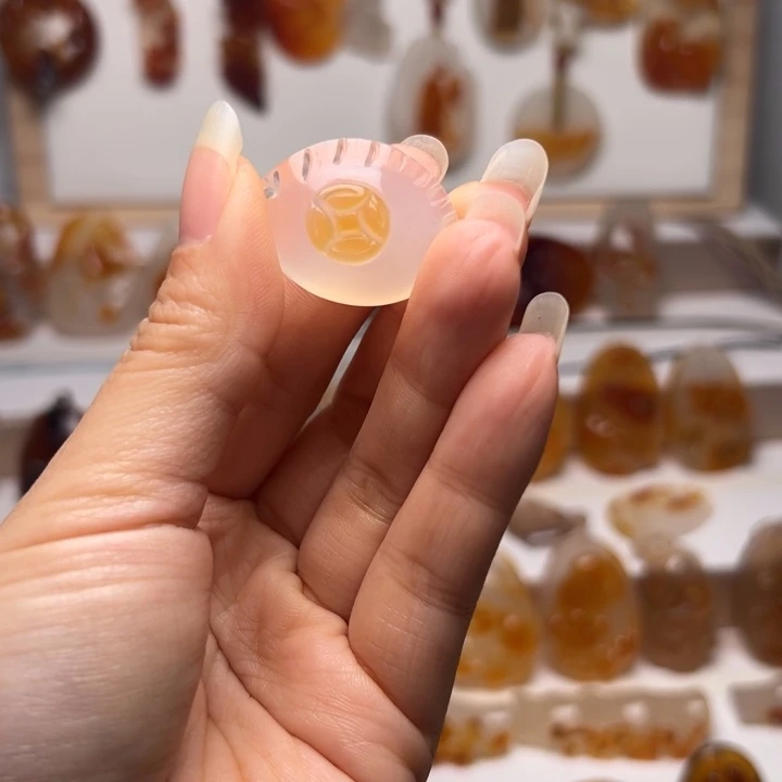 玛瑙/玉髓合金吊坠