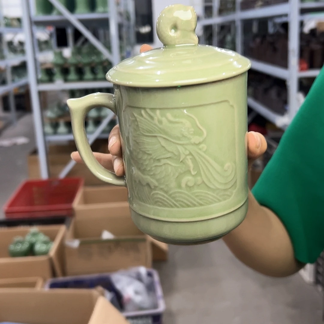 龙泉云间青瓷小米茶器