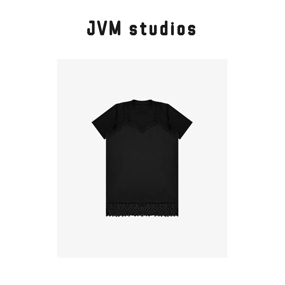 2024新款JVM定制17397时尚百搭蕾丝长款短袖连衣裙