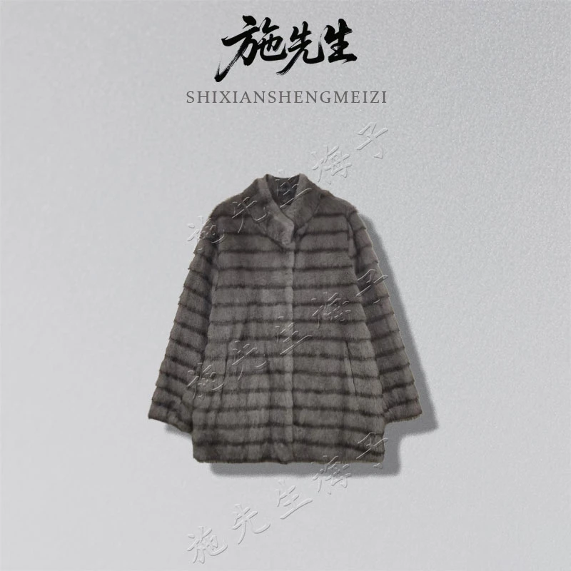 S冬季新款原创轻奢时尚百搭水貂毛配饰新款气质外套K8231-3