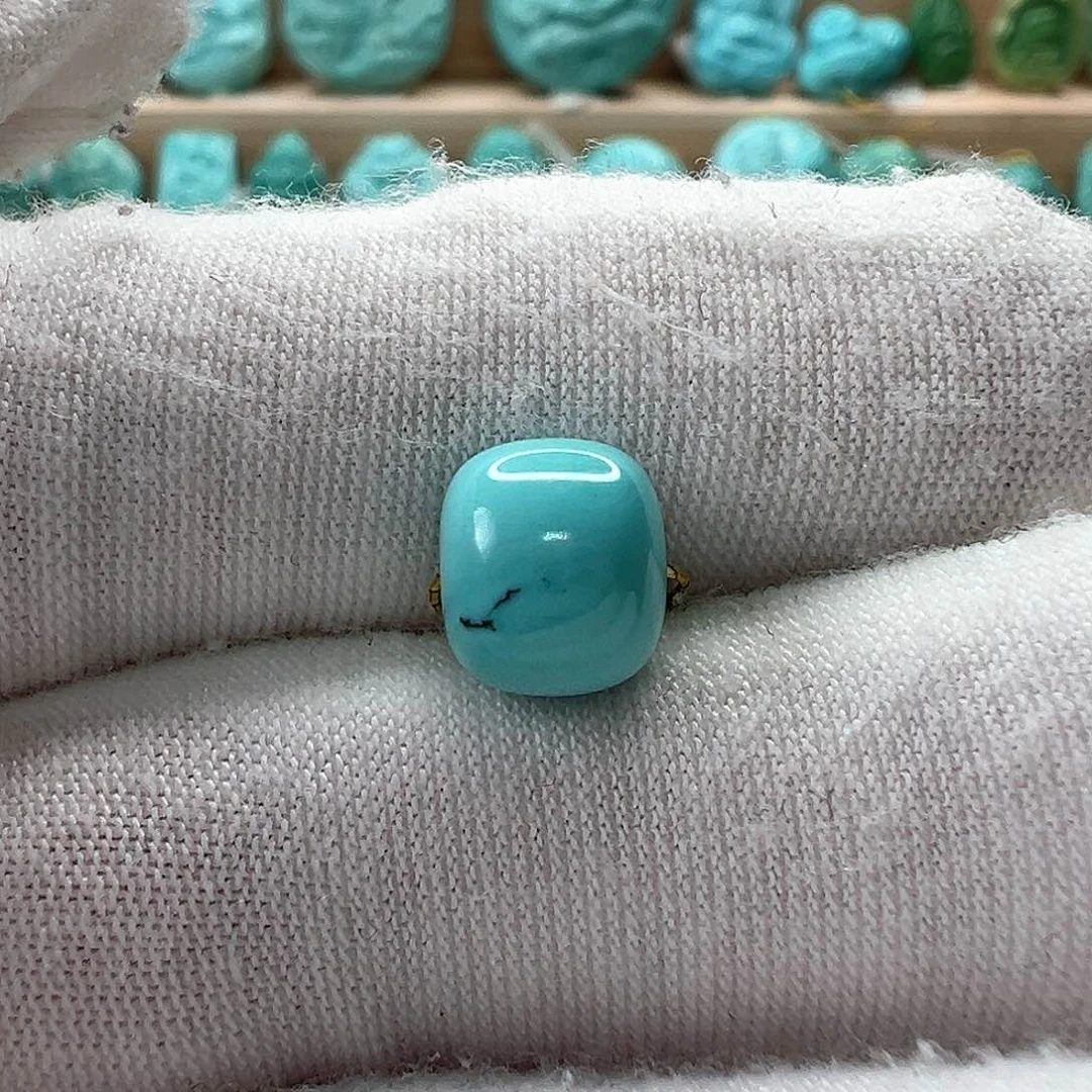 未镶嵌绿松石老型珠 8.6x7.5mm