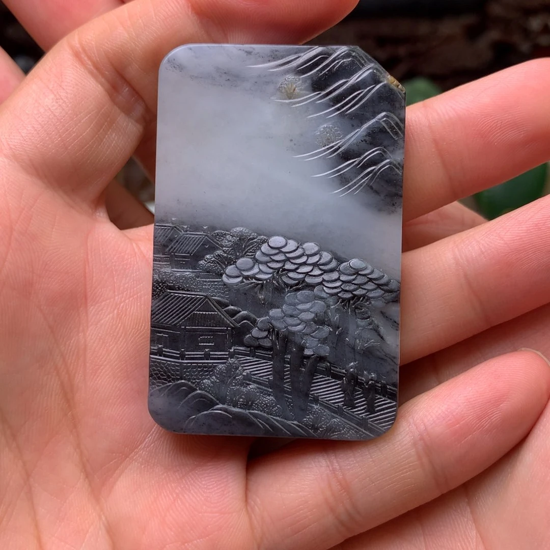 和田玉未镶嵌挂件