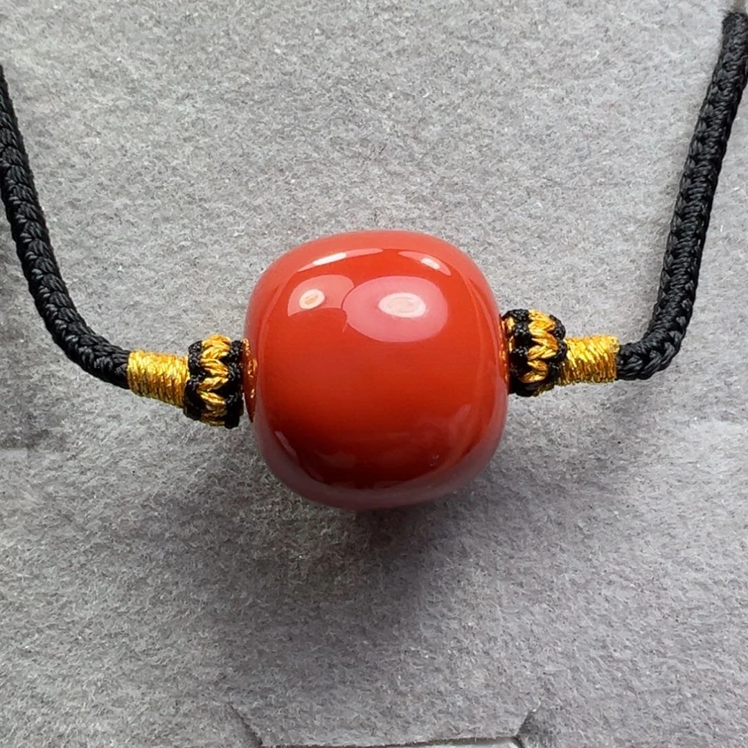 南红玛瑙未镶嵌锁骨珠