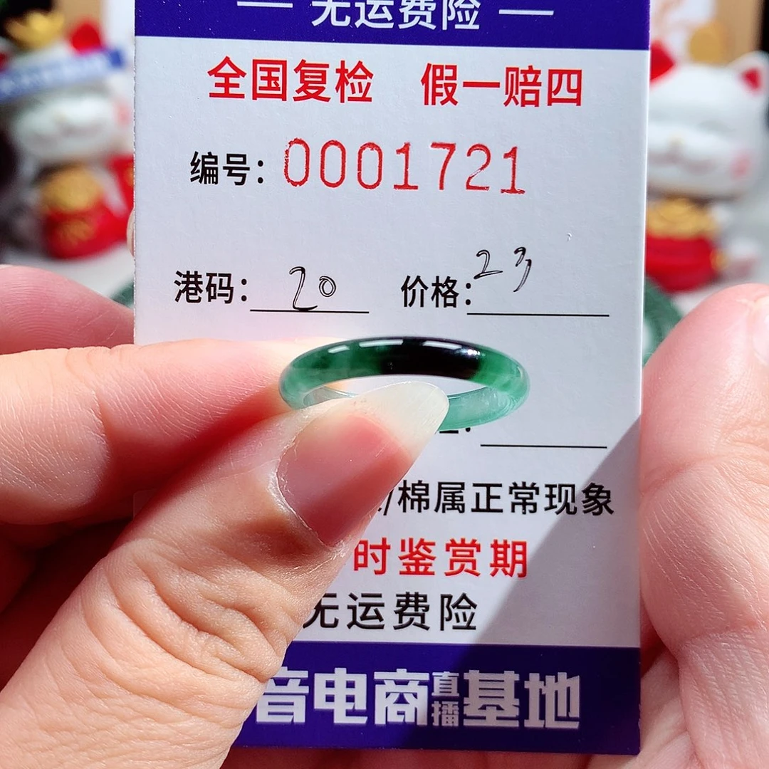 翡翠未镶嵌戒指1721