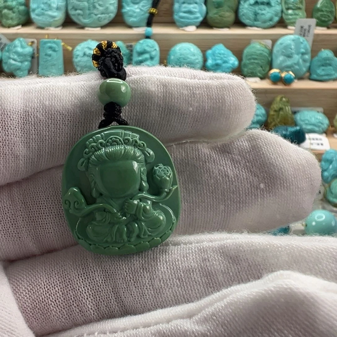 未镶嵌绿松石观音 21.5mm