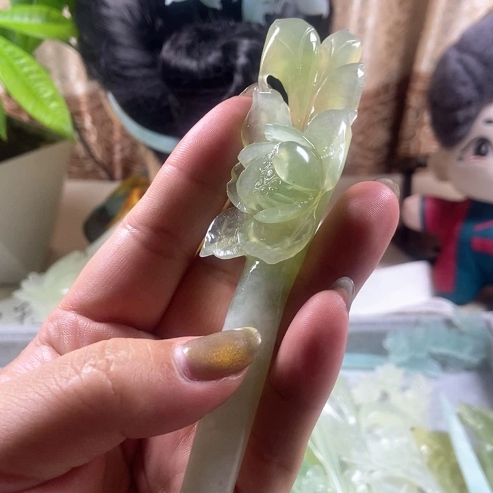 未镶嵌蛇纹石玉发饰