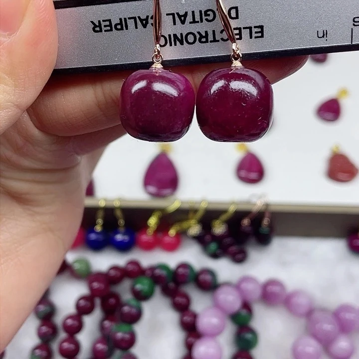 苹果珠大珠珠耳钩925银漂亮大气