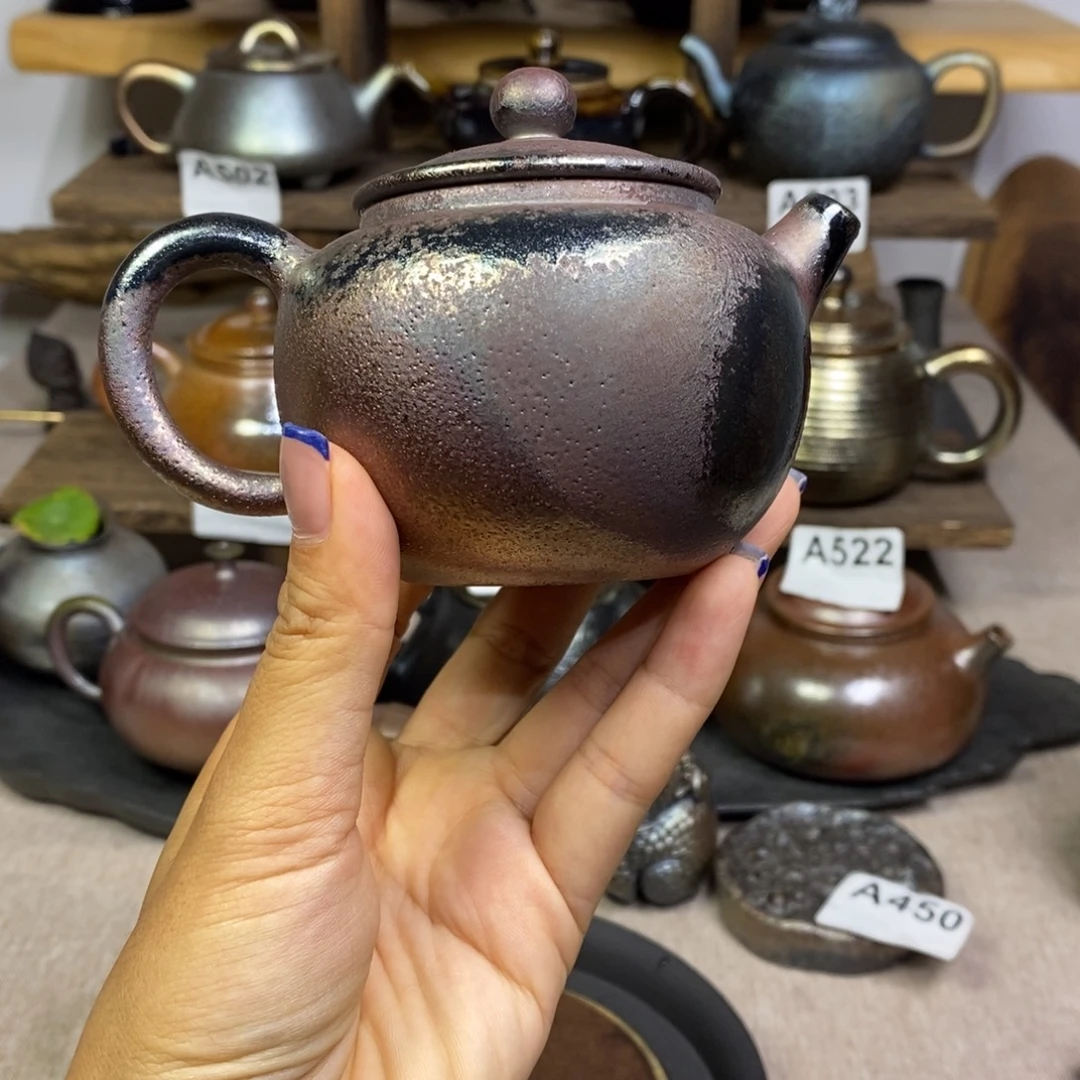 建水紫陶柴烧茶壶
