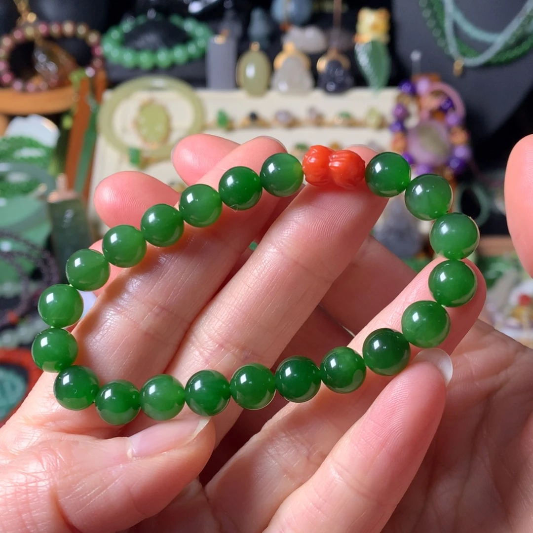 和田玉（碧玉）未镶嵌手串SL0001