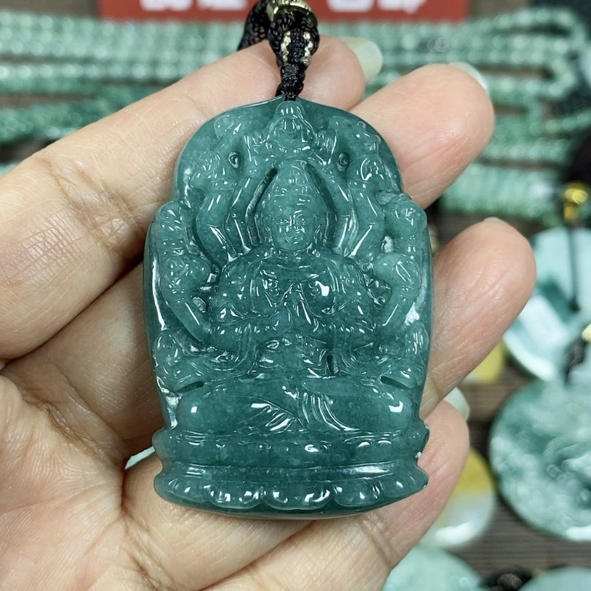 【闪购商品】翡翠颈饰未镶嵌玉吊坠翡翠玉千手观音