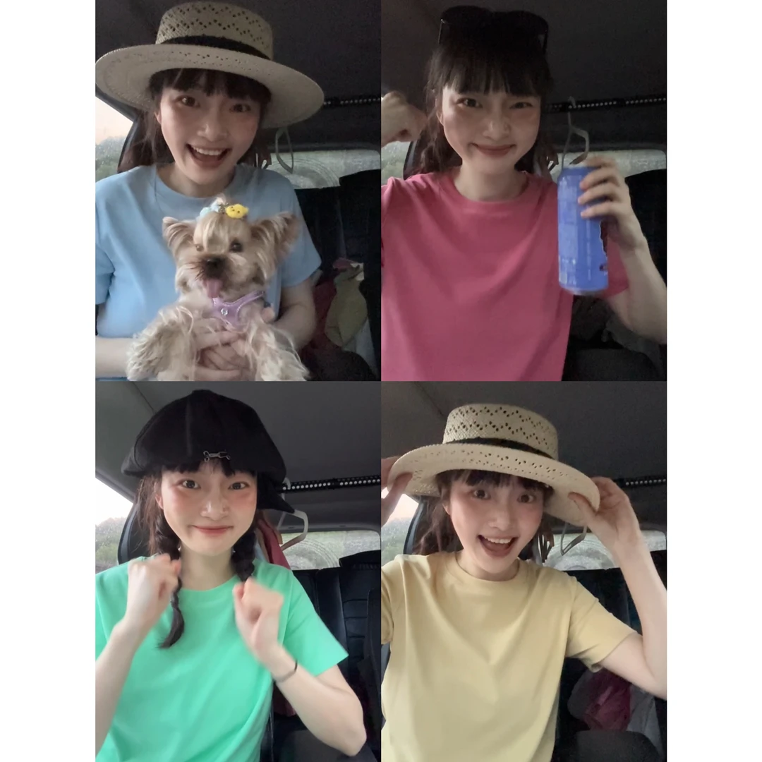 韩系基础简约圆领百搭T恤女夏季新款显瘦凉感纯色内搭短袖上衣潮