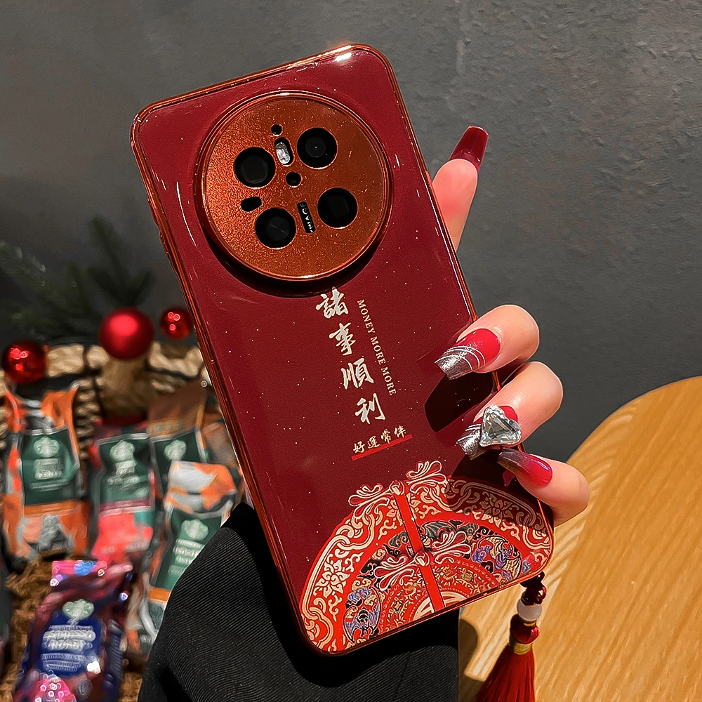 潮钻适用华为mate70手机壳mate70pro网红ins新年款电镀全包防摔壳