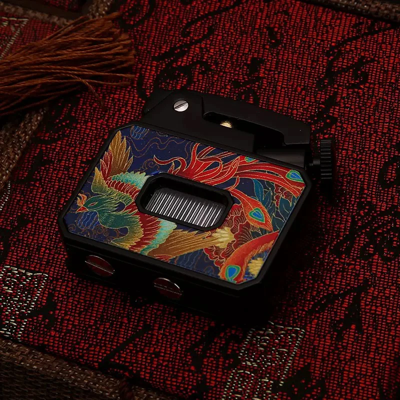 2025年新款巨龙一键自动弹射点火透明仓煤油打火机送男友礼物