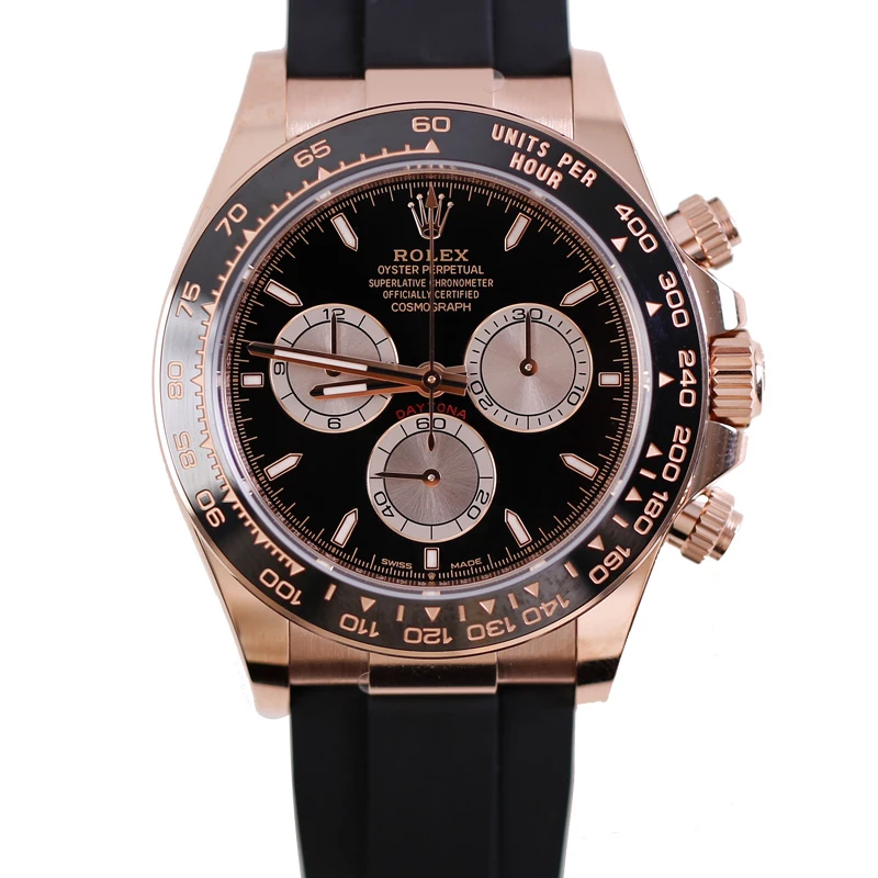 99新 Rolex/劳力士 24年大全套玫瑰金迪通拿126515计时码表