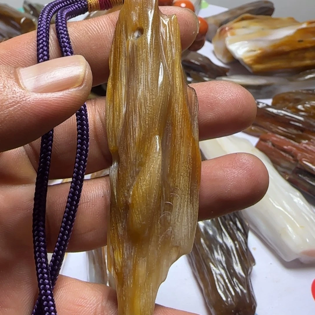 硅化玉未镶嵌手把