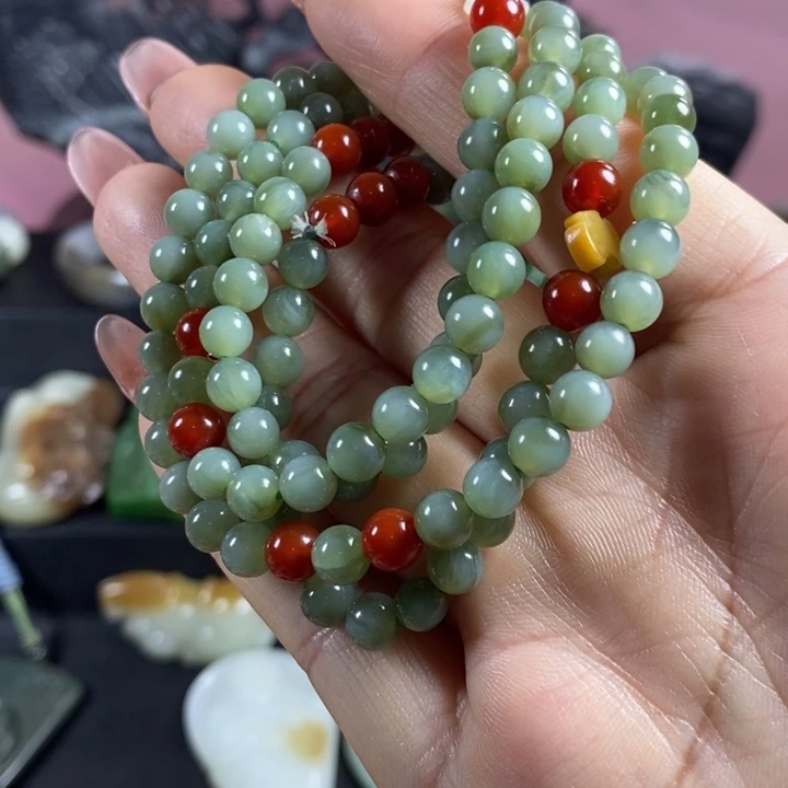 和田玉未镶嵌手链6