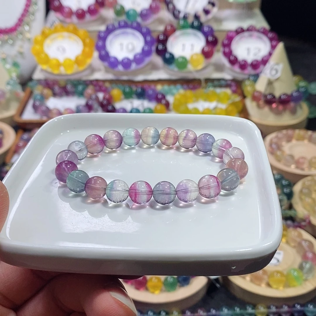 萤石手链未镶嵌独角兽9m