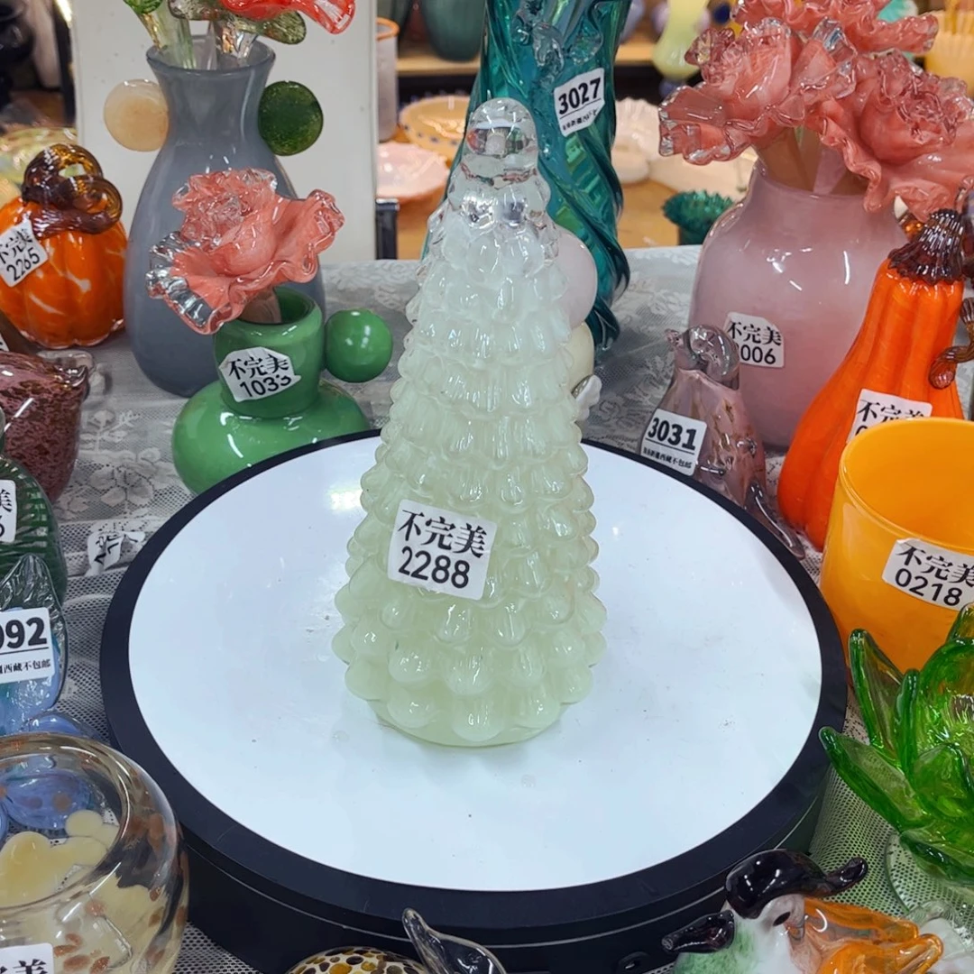 2288 家悦琉璃花瓶摆件不完美