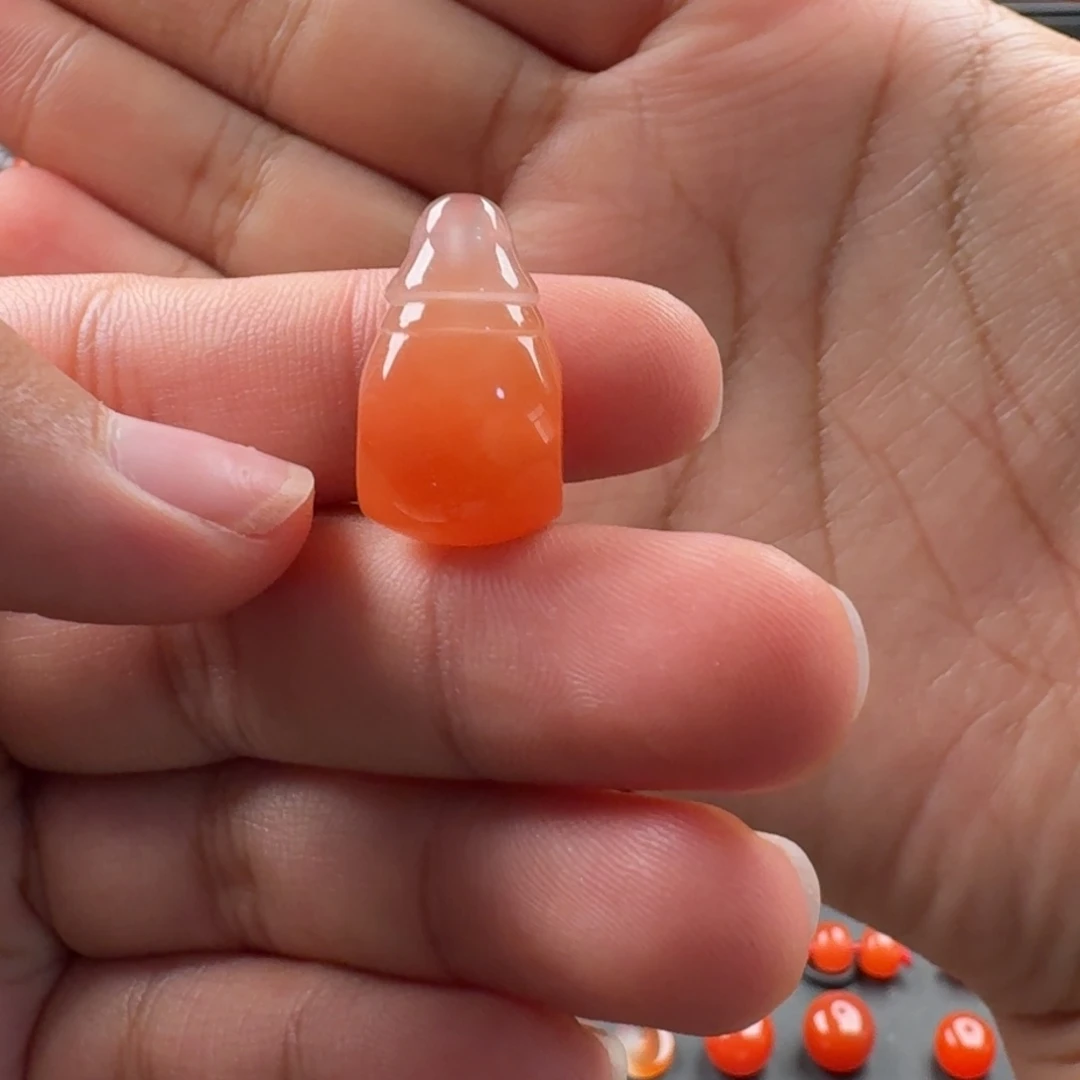 南红玛瑙未镶嵌三通11.9mm