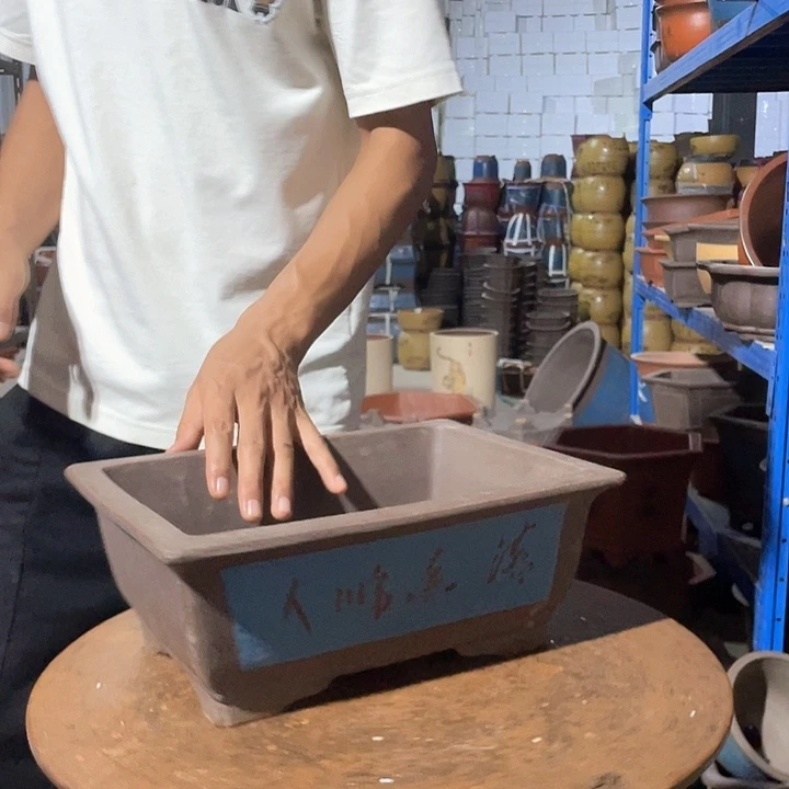 32蓝色马槽花盆花盆