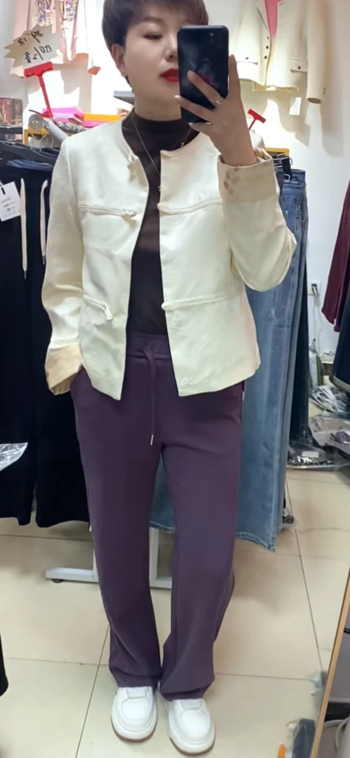 春季新款欧洲站潮牌高级轻熟风时尚显瘦直筒裤