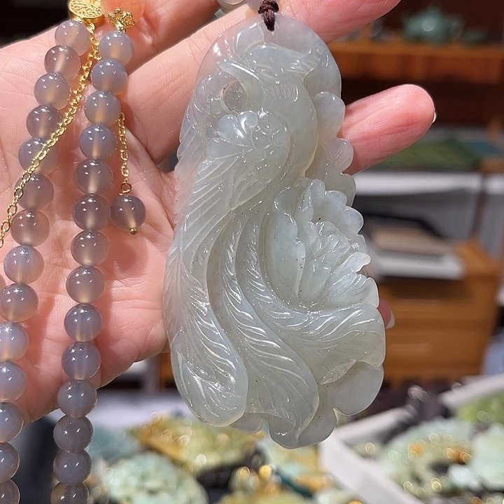 未镶嵌岫玉毛衣链