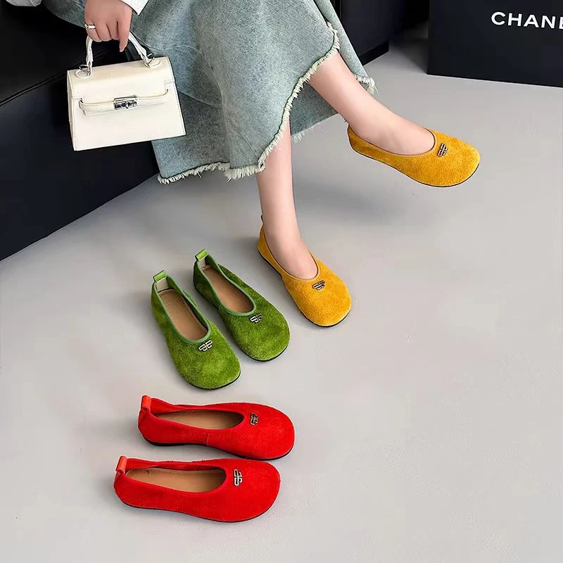 2025年春夏新款一脚蹬奶奶鞋软底玛丽珍鞋E3-8828