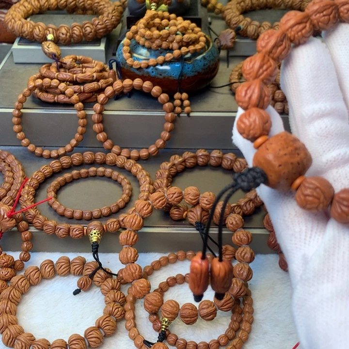 懂***你桃核手串秦岭龙纹