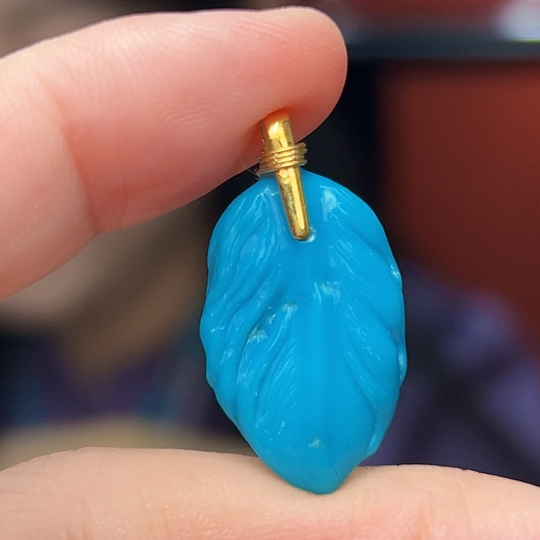 18K金镶嵌绿松石珠宝奇石