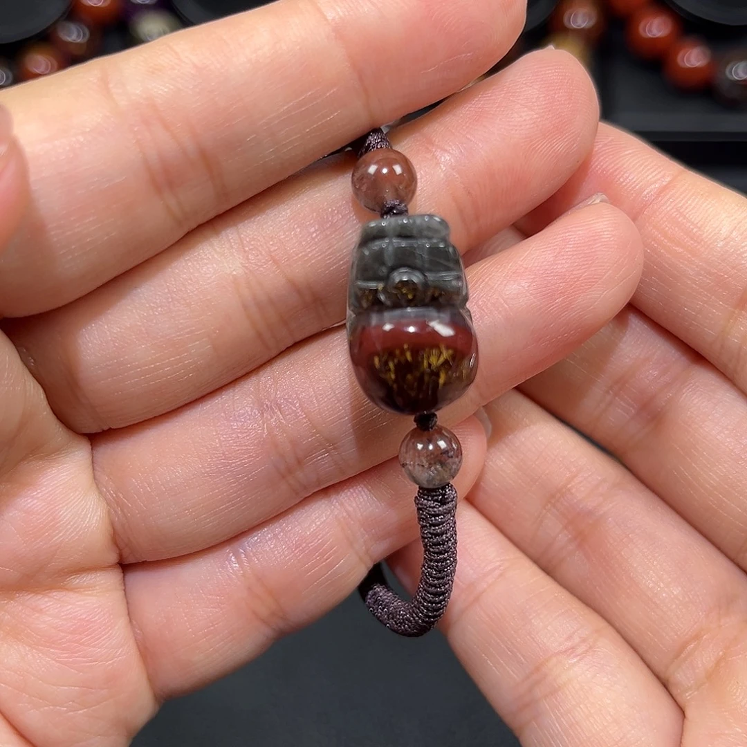 水晶未镶嵌珠宝半成品极光貔貅