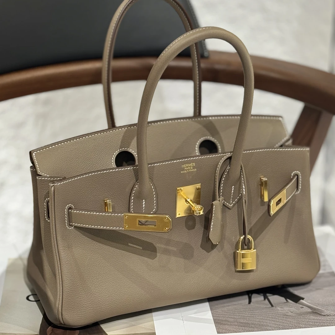 未使用 Hermes/爱马仕 贝贝/爱马仕bk shoulder大象灰金扣k刻全新