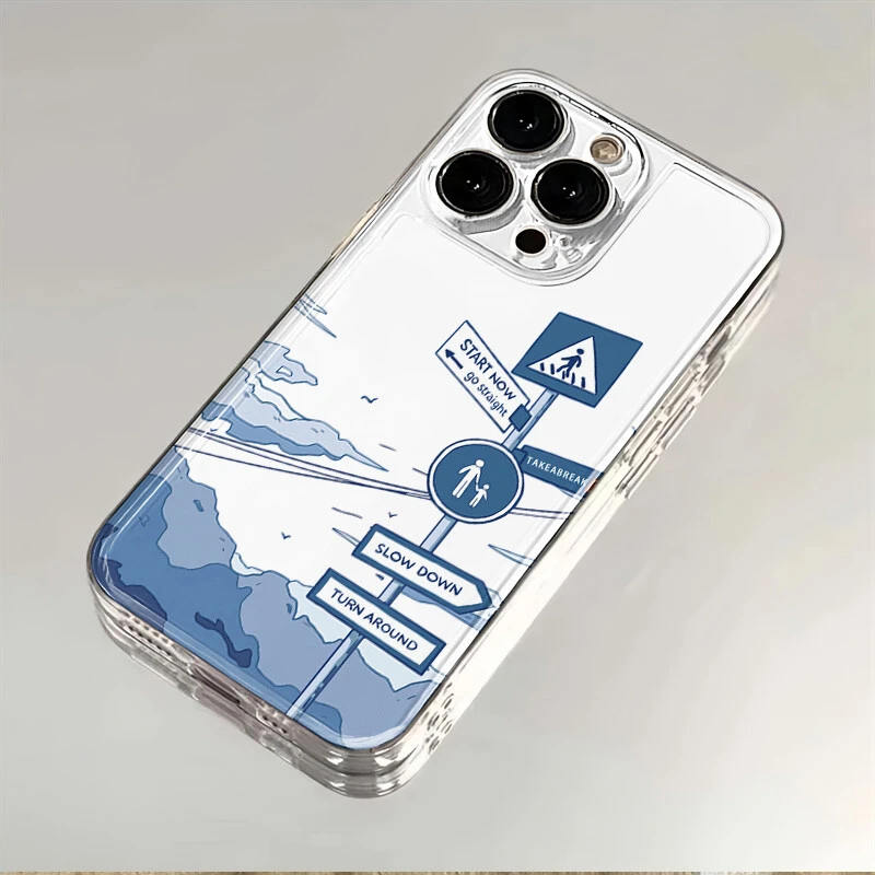 旅途路标适用于iPhone15/14手机壳小米华为荣耀软壳OPPOVIVO全包