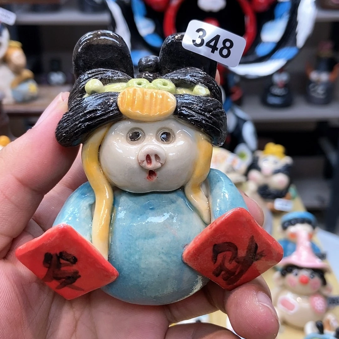 摆件直播间手工陶瓷摆件348