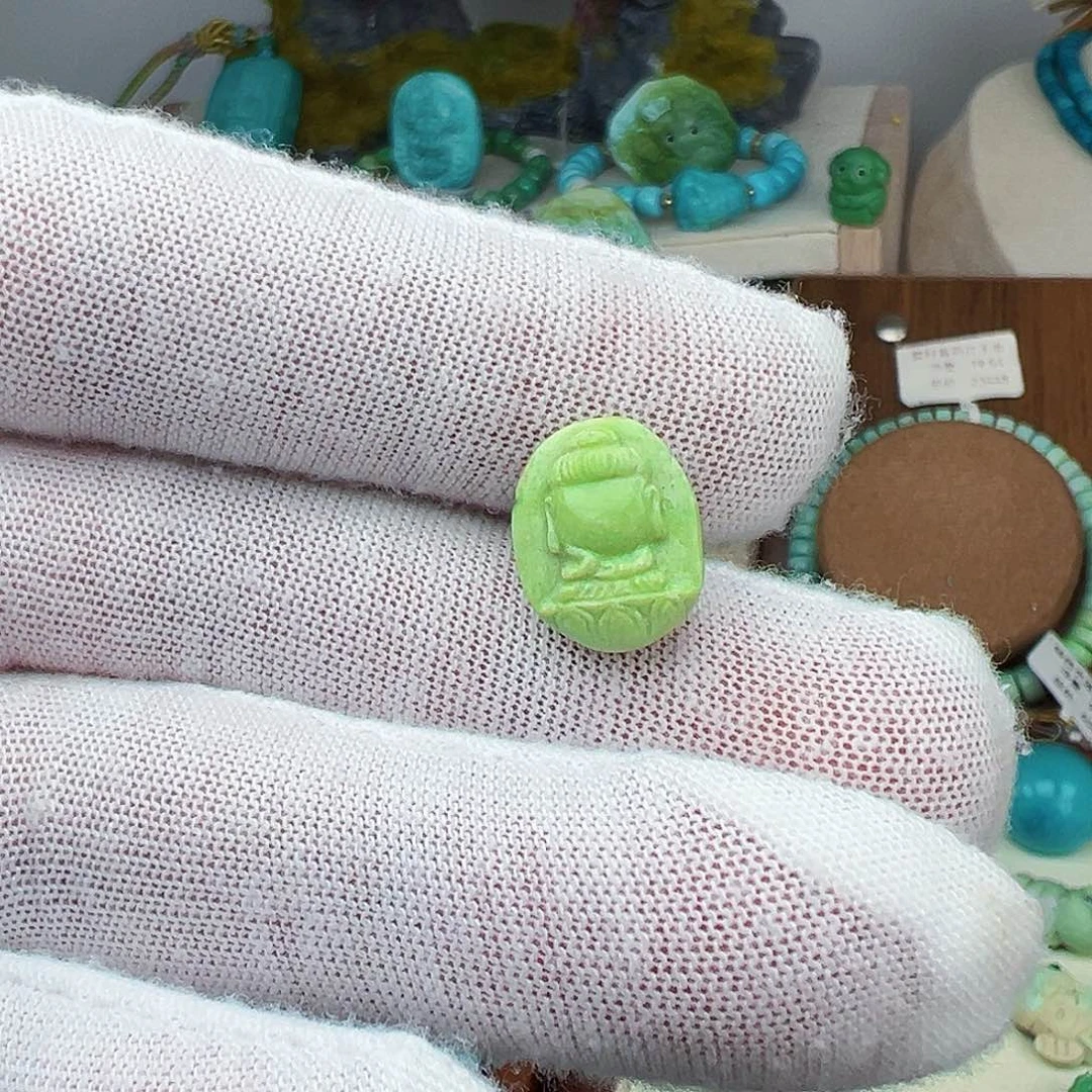 五***源绿松石未镶嵌主播夏