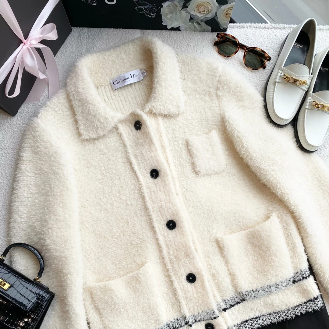 99新 DIOR/迪奥 pp1480 羊毛 标语logo泰迪外套 l码