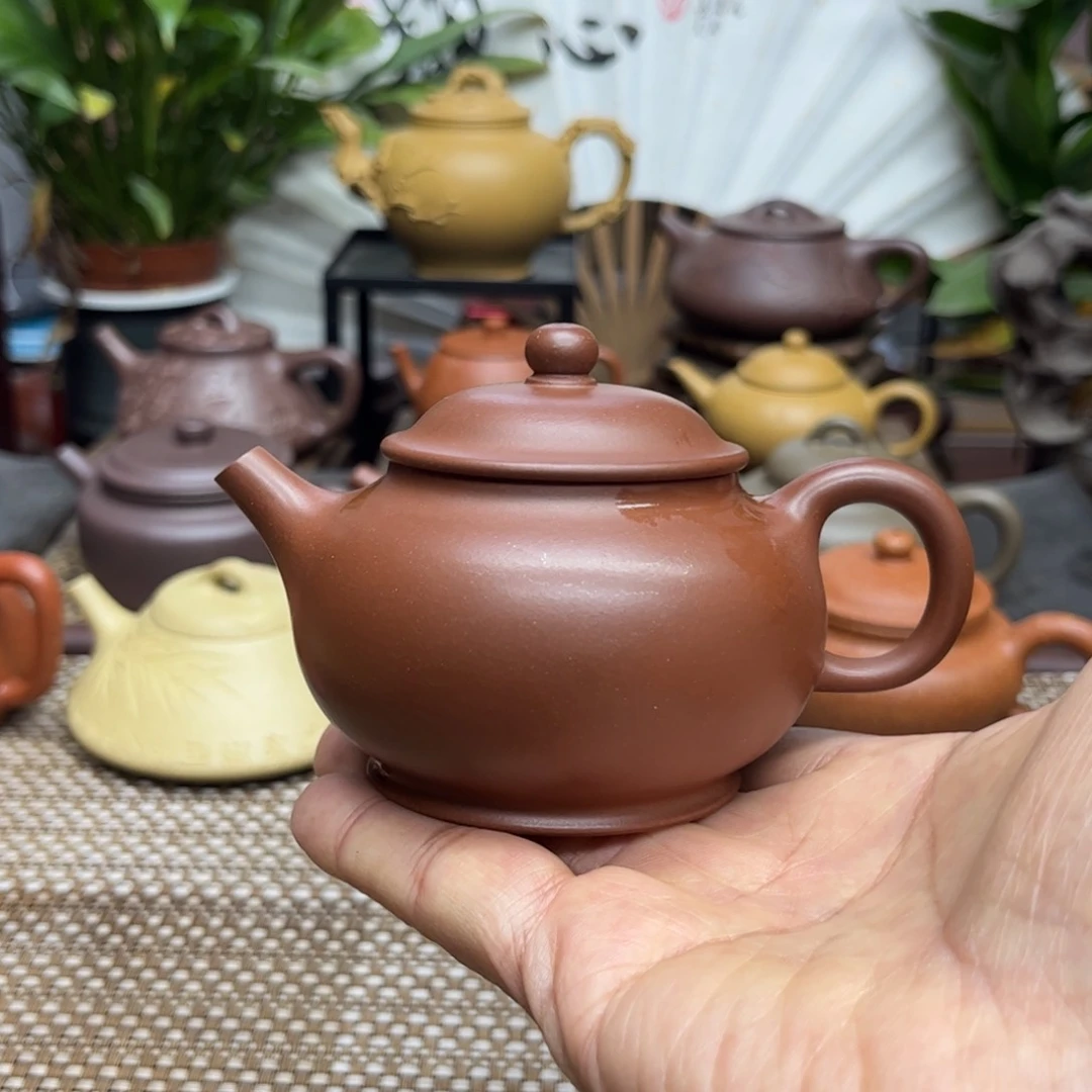 紫砂茶壶中***面黄龙山紫泥半手工制作