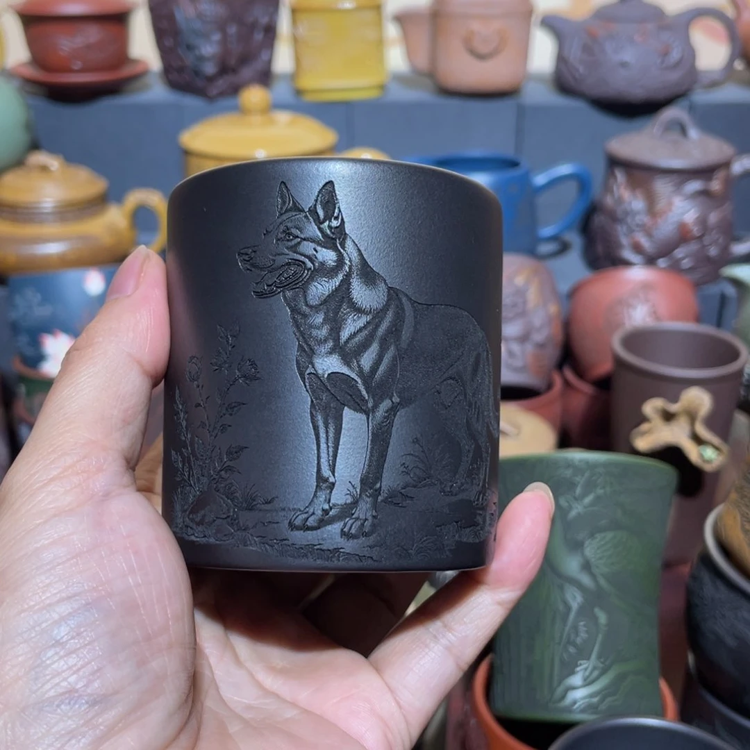 原矿紫砂手工主人杯