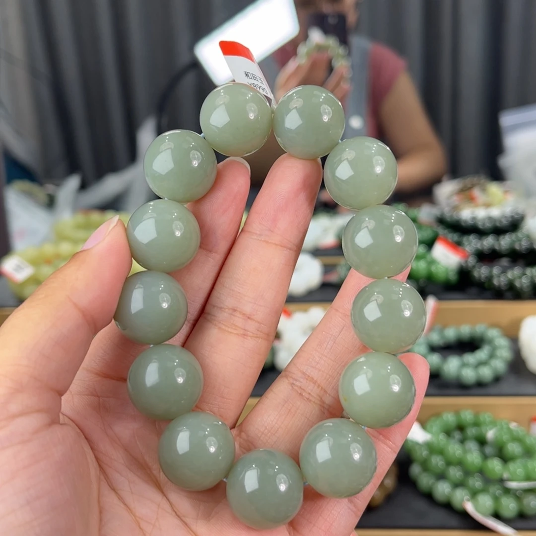 手链未镶嵌和田玉新疆且末蓝卡18圆珠