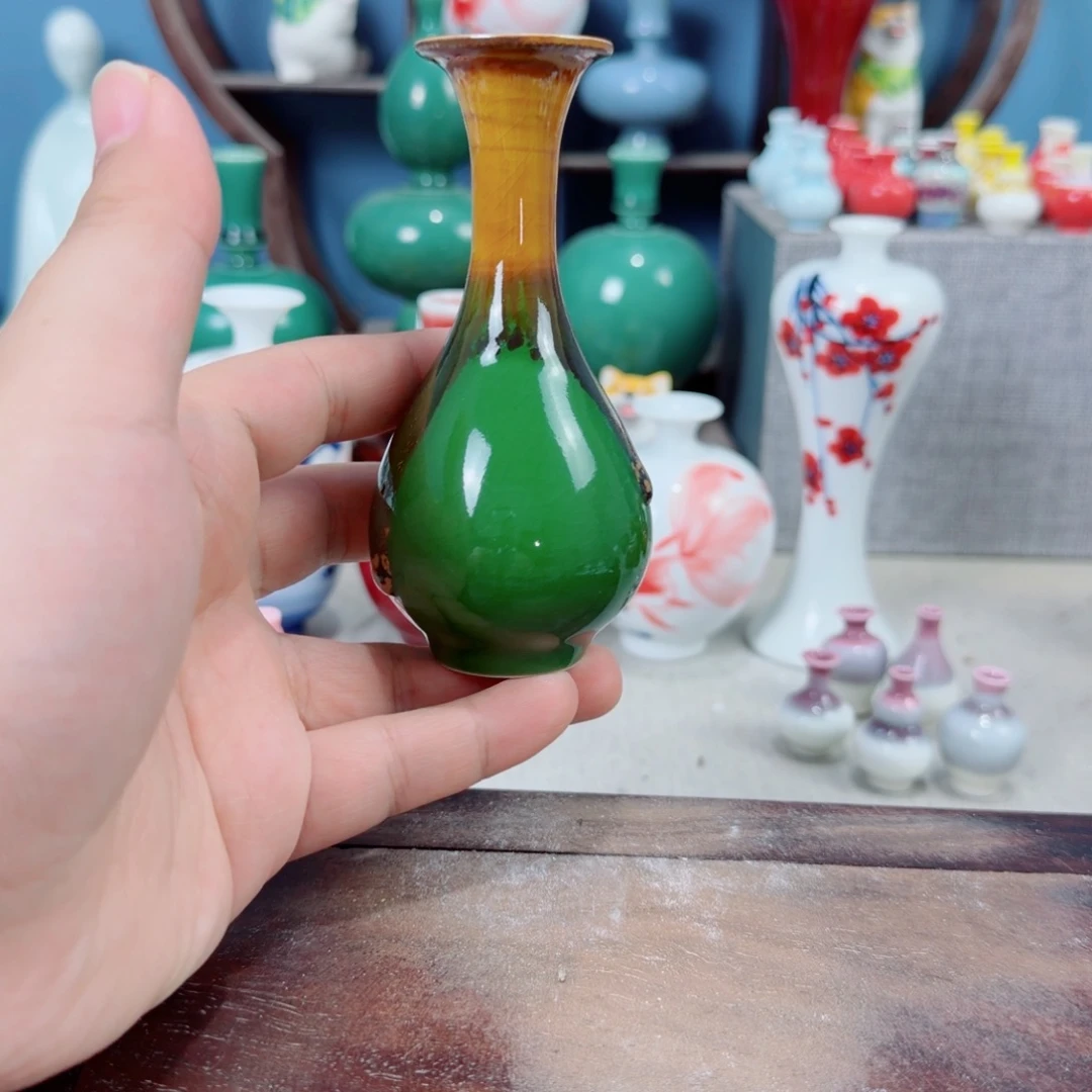 陶瓷手工小花器摆件