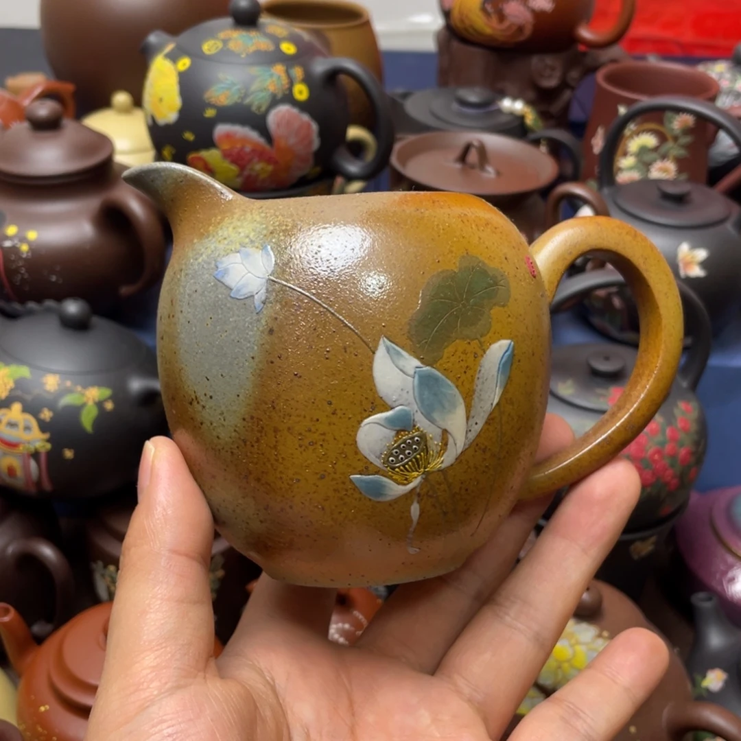 红泥茶杯紫砂公道杯230cc