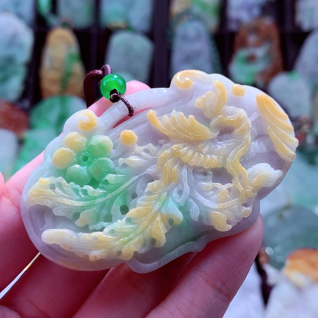 颈饰未镶嵌翡翠天然