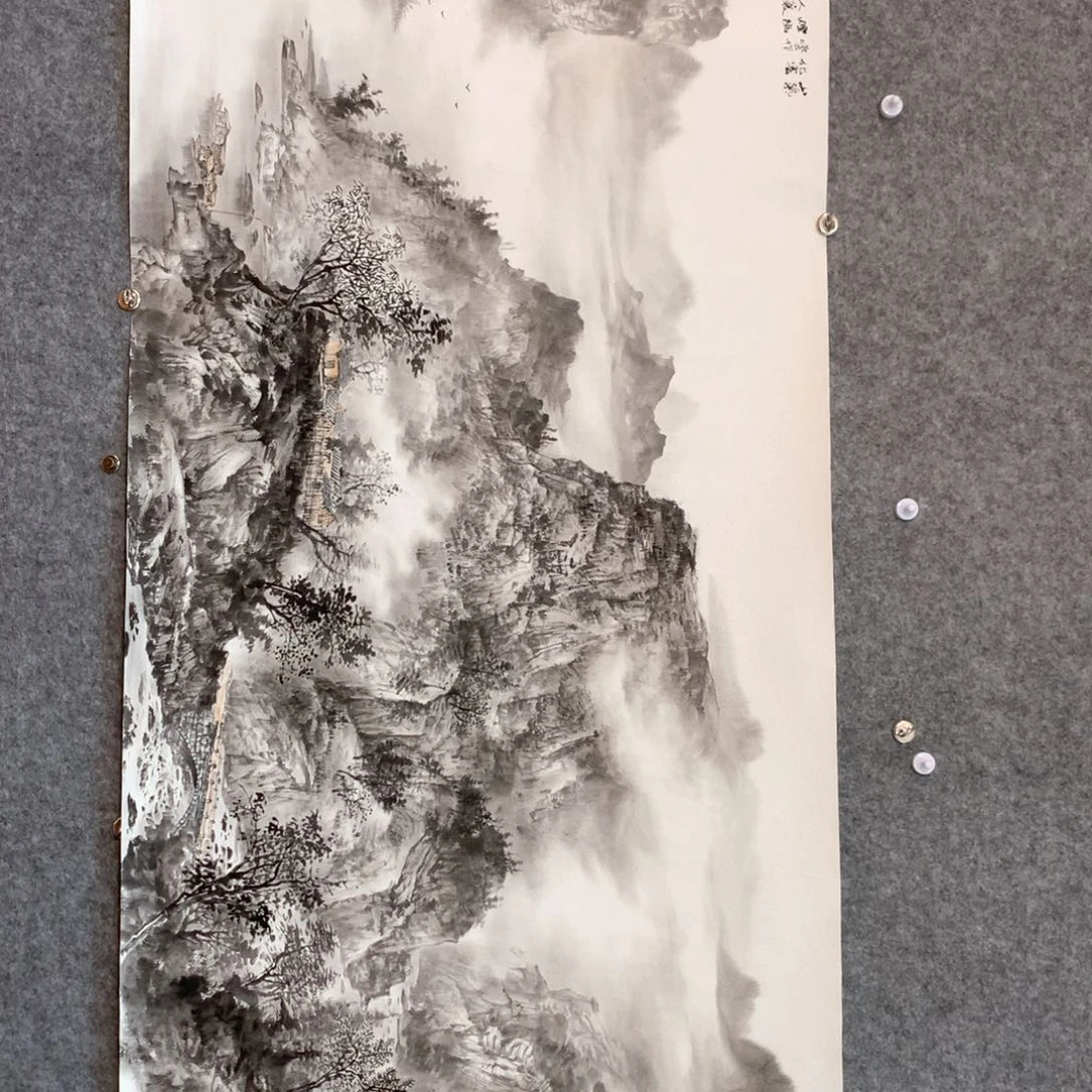 甘***地国画山水作品写意