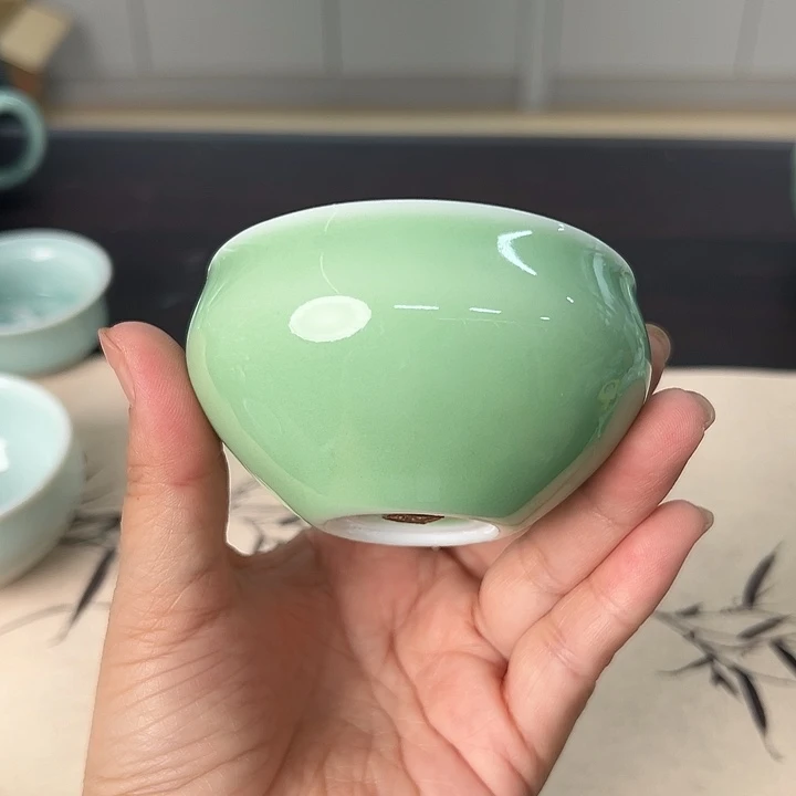 龙泉云间青瓷小米茶器