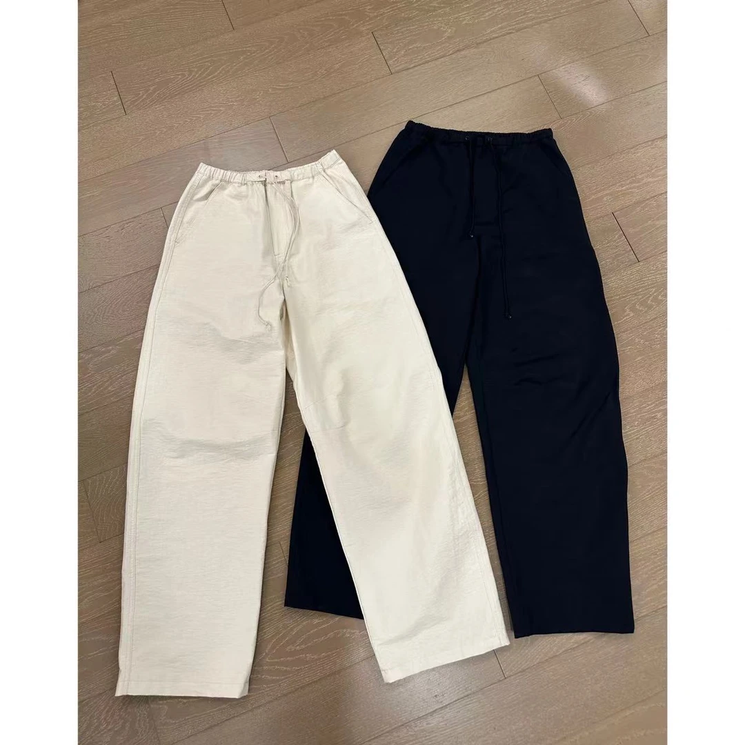 小静静一会 机理棉宽松挺阔抽绳香蕉裤 2405B2189