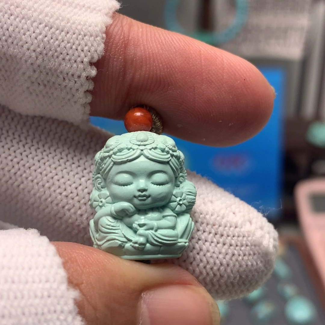 绿松石未镶嵌挂件