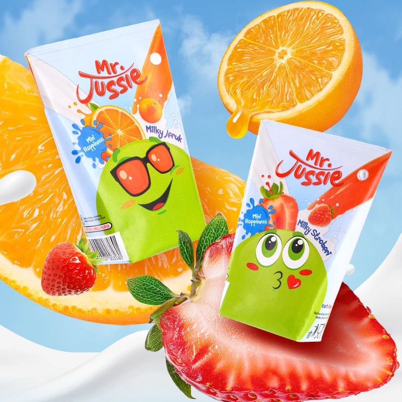 茱希 印尼进口草莓乳味饮料清凉饮料混合口味冰棒夏季解暑12盒