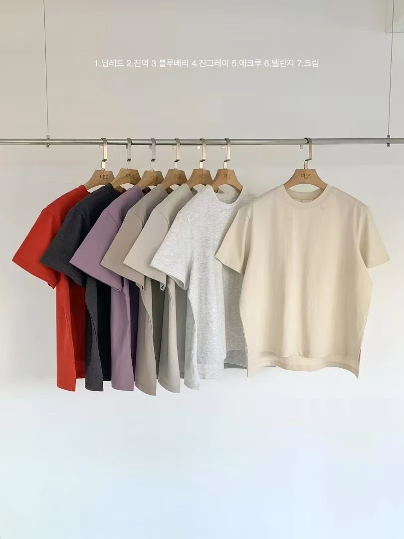 东大门正品egg领口刺绣短袖（no退no换）