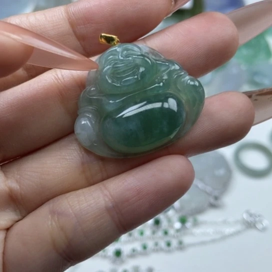 翡翠未镶嵌吊坠(不含链)天然缅甸翡翠a货