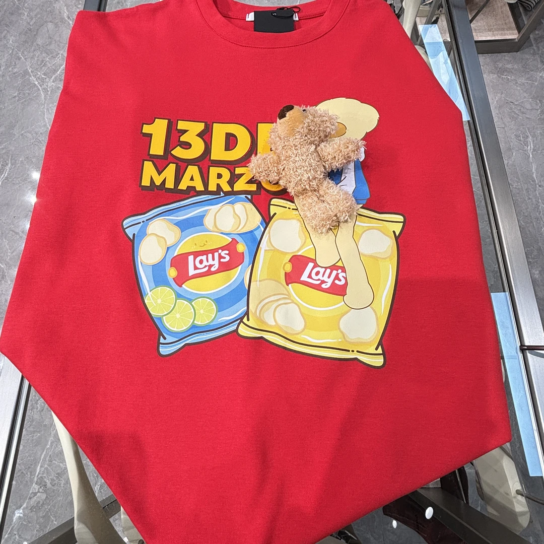 【YU·PP】小众秀场立体毛绒新年乐事小熊短袖（P0246）