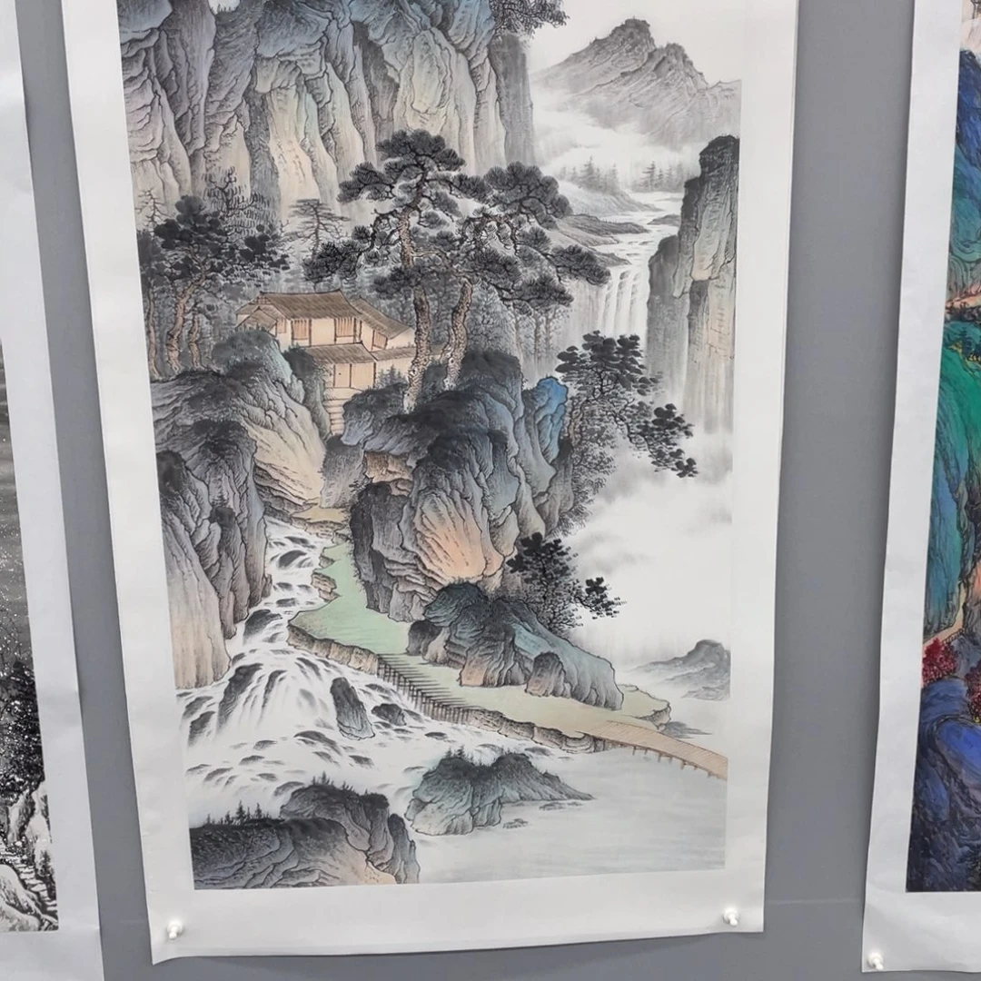 蓝***云国画国画作品欣赏一下